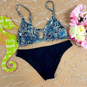 🐍 SNAKE PRINT TRIANGLE CHEEKY BIKINI